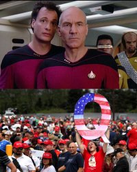 Star Trek Q vs QAnon Meme Template