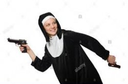 nun with the gun Meme Template