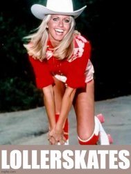 Olivia Newton-John lollerskates Meme Template