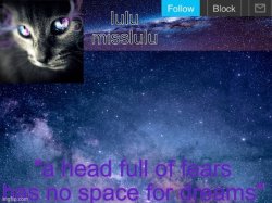 misslulu’s announcement template galaxy cat version Meme Template