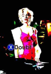 X doubt Marilyn Monroe deep-fried 2 Meme Template