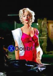 X doubt Marilyn Monroe deep-fried 4 Meme Template