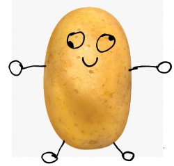 Le me as a potato Meme Template