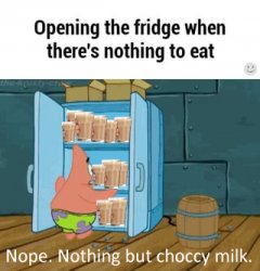 Nothing But Choccy Milk Meme Template
