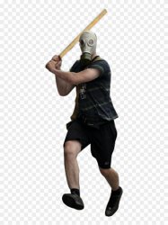 Gas mask goliath with stick Meme Template