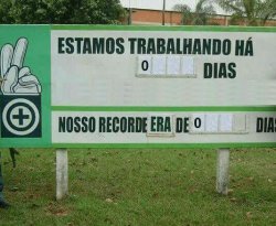 Estamos trabalhando há xxx dias Meme Template