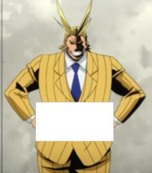 All Might Announcment Meme Template