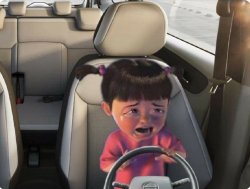 Crying Boo Driving Meme Template