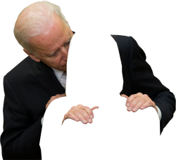 Joe biden sniffing (transparent) Meme Template