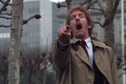 Donald Sutherland point and scream Meme Template