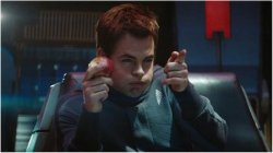 Captain Kirk finger gun pointing 2 Meme Template