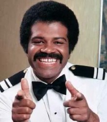 Love Boat bartender Isaac Washington double finger guns pointing Meme Template