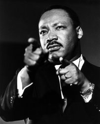 Martin Luther King double finger gun pointing Meme Template