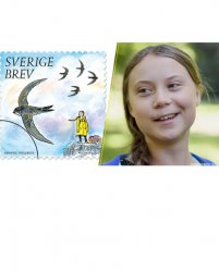 greta thunberg stamp white headers Meme Template