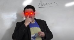 Laser eyes Brandon Sanderson Meme Template