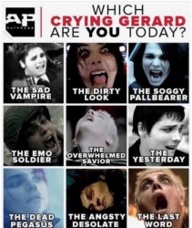 which crying gerard are you Meme Template
