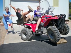 Four wheeler dumping passenger Meme Template