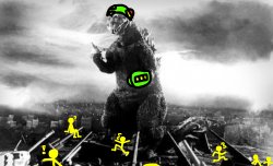 Mega Godzilla Meme Template
