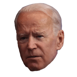 Joe Biden head transparent Meme Template