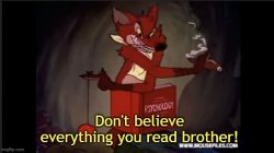 Don't Believe Everything You Read Brother Meme Template