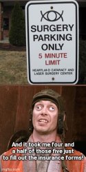 Impatient Parking Sign Meme Template