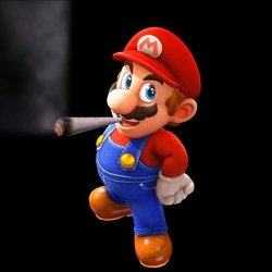 Mario, but he's High Meme Template