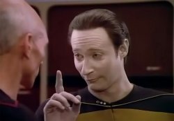 Star Trek Data finger pointing up Meme Template