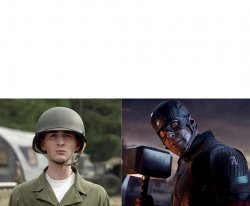 Captain America before and after Meme Template