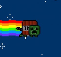 Nyan Creeper Meme Template