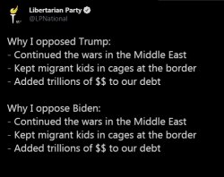 Libertarian oppose Trump and Biden Meme Template