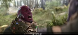 Avengers: Infinity War Thanos choking Vision Meme Template