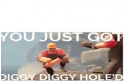 Diggy diggy hole'd Meme Template