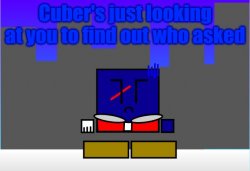 Cuber's just looking at you to find out who asked Meme Template