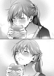 anime girl eating burger crying Meme Template
