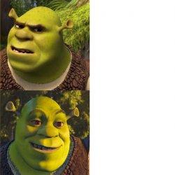 Shrek no - yes (drake format) Meme Template