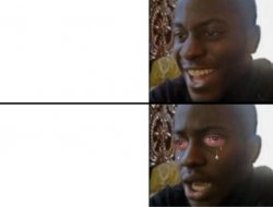 Disappointed crying black guy Meme Template