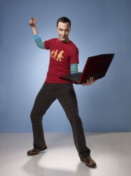 sheldon laptop Meme Template