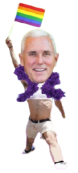 Gay Mike Pence transparent Meme Template