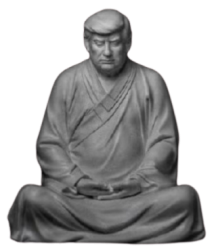 Trump Buddha transparent Meme Template