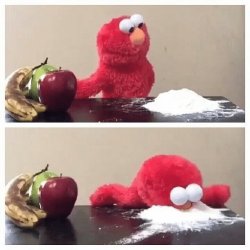 Elmo fruit vs sugar Meme Template