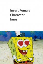 SpongeBob is in love with who Meme Template