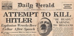 hitler assassination attempt newspaper Meme Template