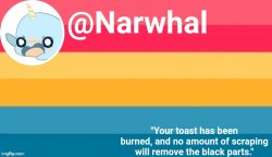narwhal announcement temp Meme Template
