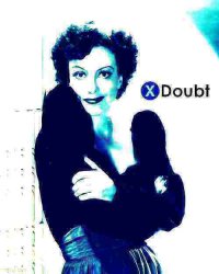 X doubt Joan Crawford deep-fried 2 Meme Template