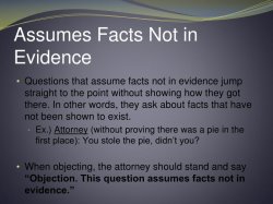 Assumes facts not in evidence Meme Template