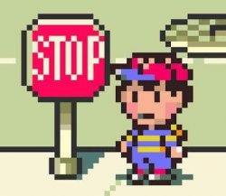 EarthBound Ness STOP Meme Template