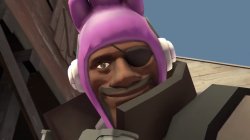 LazyPurple demoman smiling Meme Template