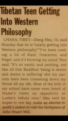 Tibetan Teen Getting Into Western Philosophy Meme Template