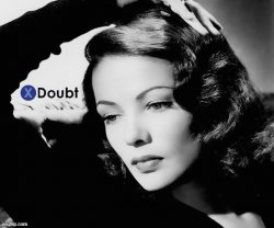 X doubt Gene Tierney Meme Template