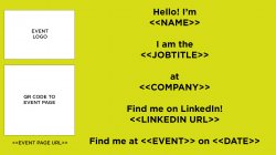 Event Virtual Business Card Meme Template